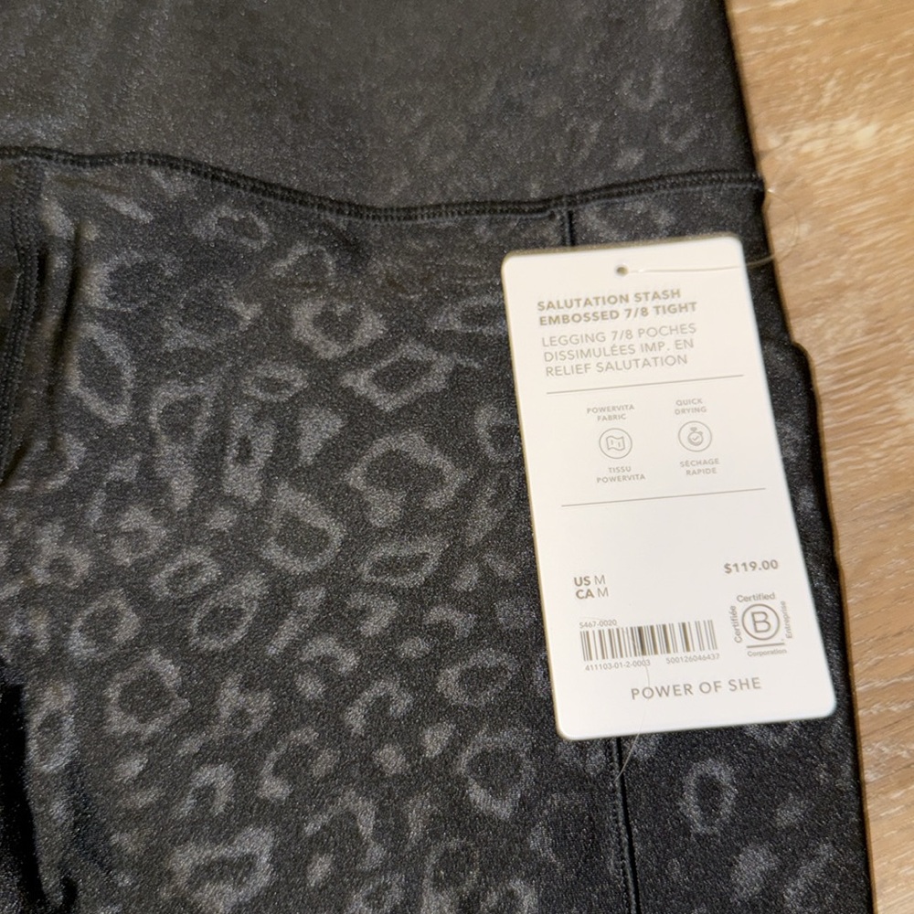 NWT SALUTATION STASH HIGH RISE SHINE EMBOSSED 7/8 LEGGING - Picture 5 of 6